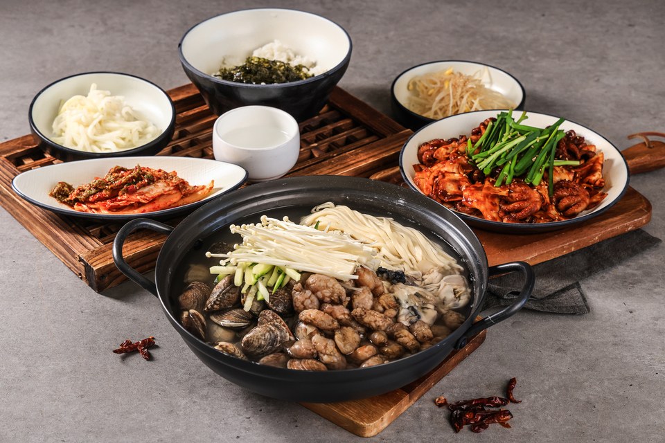 유복해물칼국수와 쭈꾸미 세트